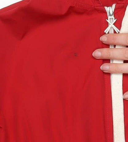 Mens UK Size M Criminal Damage Red Windbreaker Coat