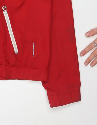 Mens UK Size M Criminal Damage Red Windbreaker Coat