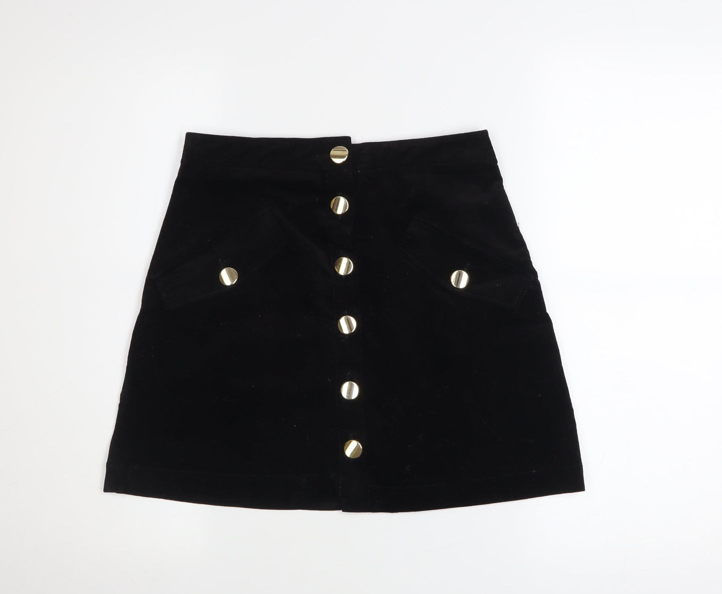 Womens UK Size S Zara A-Line Corduroy Skirt
