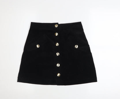 Womens UK Size S Zara A-Line Corduroy Skirt