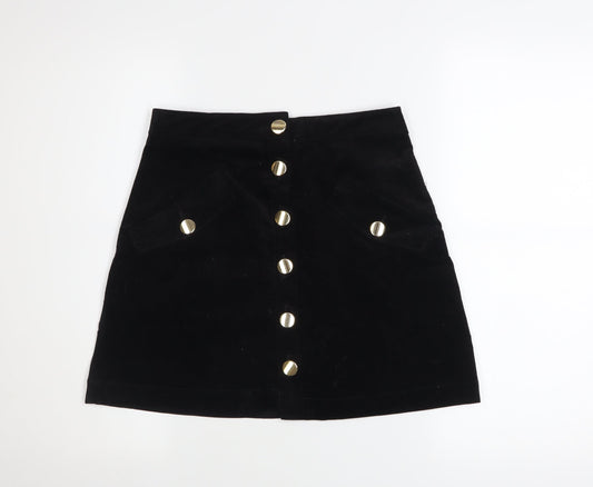 Womens UK Size S Zara A-Line Corduroy Skirt