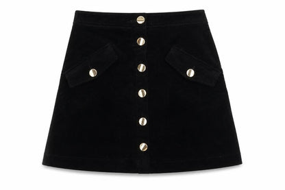 Womens UK Size S Zara A-Line Corduroy Skirt