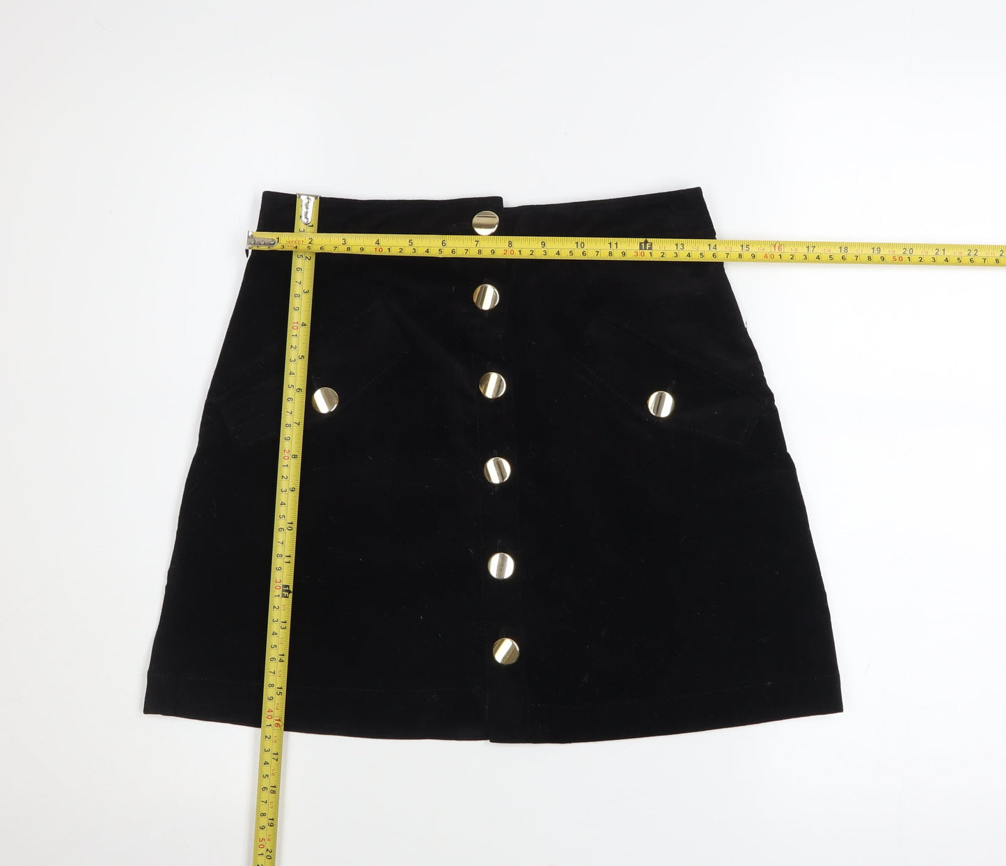 Womens UK Size S Zara A-Line Corduroy Skirt