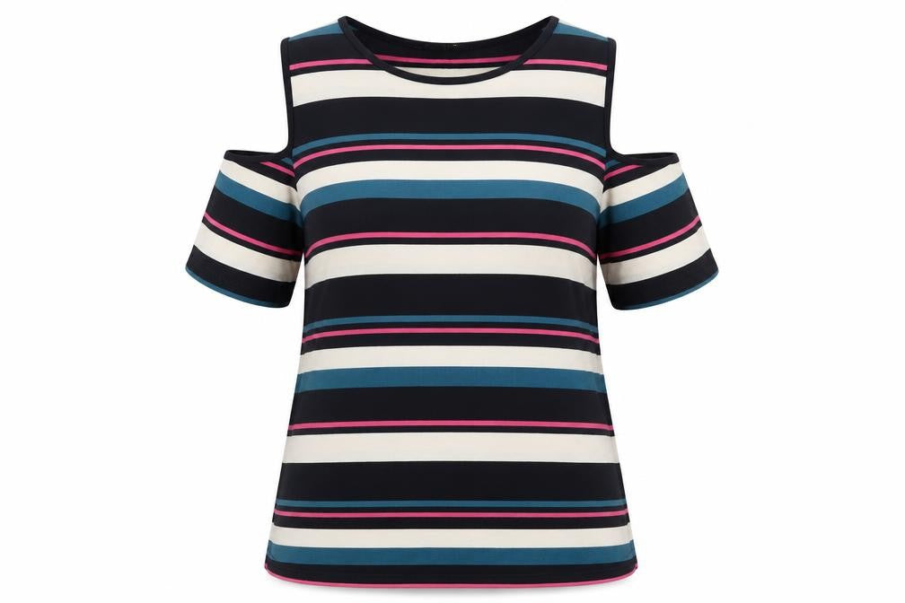 Womens UK Size 16 Dorothy Perkins Multicoloured Basic T-Shirt
