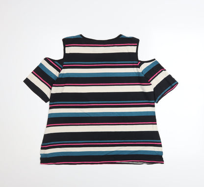 Womens UK Size 16 Dorothy Perkins Multicoloured Basic T-Shirt
