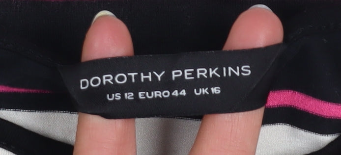 Womens UK Size 16 Dorothy Perkins Multicoloured Basic T-Shirt