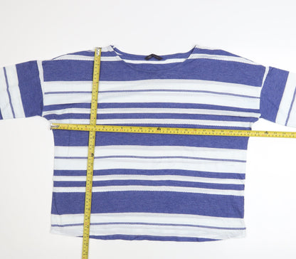 Womens UK Size 16 Marks and Spencer Blue Basic T-Shirt