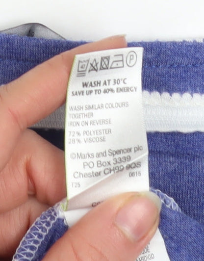 Womens UK Size 16 Marks and Spencer Blue Basic T-Shirt