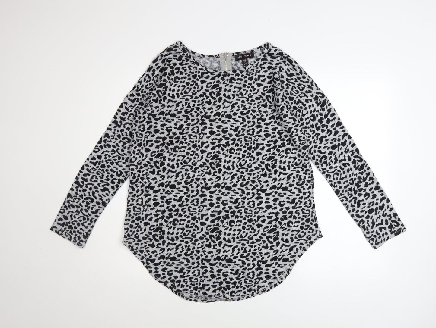 Womens UK Size S QED London Grey Pullover Sweatshirt