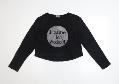 Womens UK Size S VERO MODA Black Pullover Sweatshirt