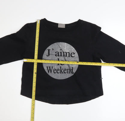 Womens UK Size S VERO MODA Black Pullover Sweatshirt