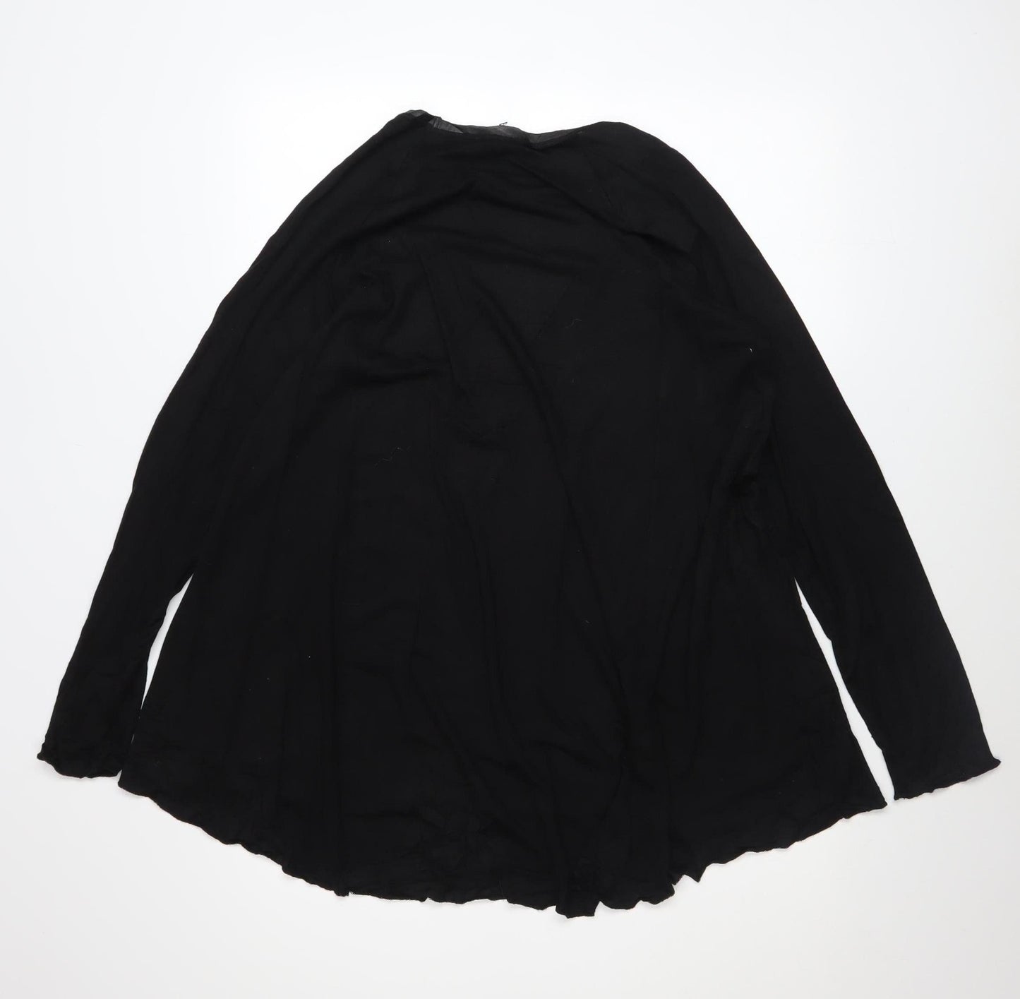 Womens UK Size S Zara Black Tunic Blouse