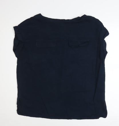 Womens UK Size 14 NEXT Blue Basic Blouse