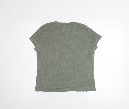 Womens UK Size 8 Jack Wills Green Basic T-Shirt