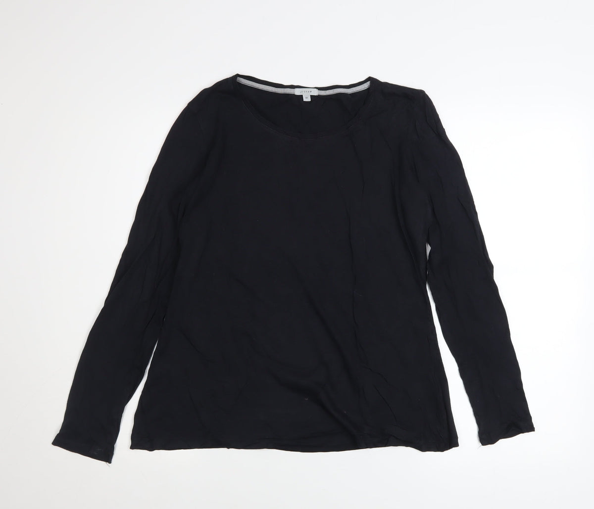 Womens UK Size M Jigsaw Black Basic Blouse