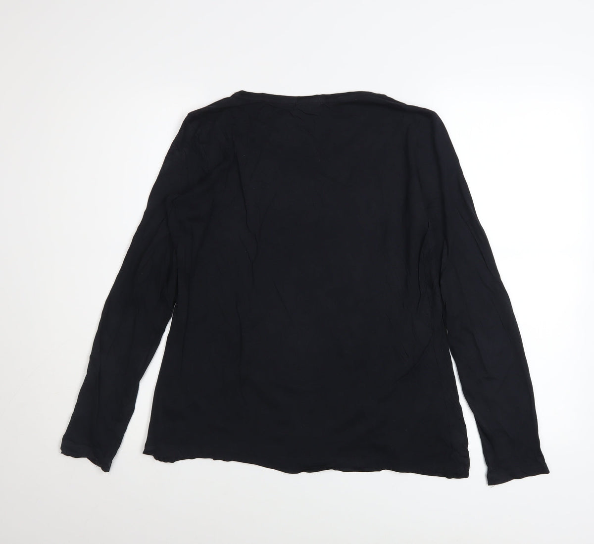 Womens UK Size M Jigsaw Black Basic Blouse