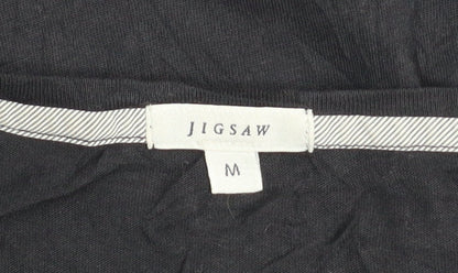 Womens UK Size M Jigsaw Black Basic Blouse