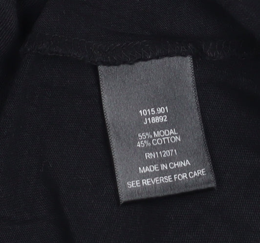 Womens UK Size M Jigsaw Black Basic Blouse