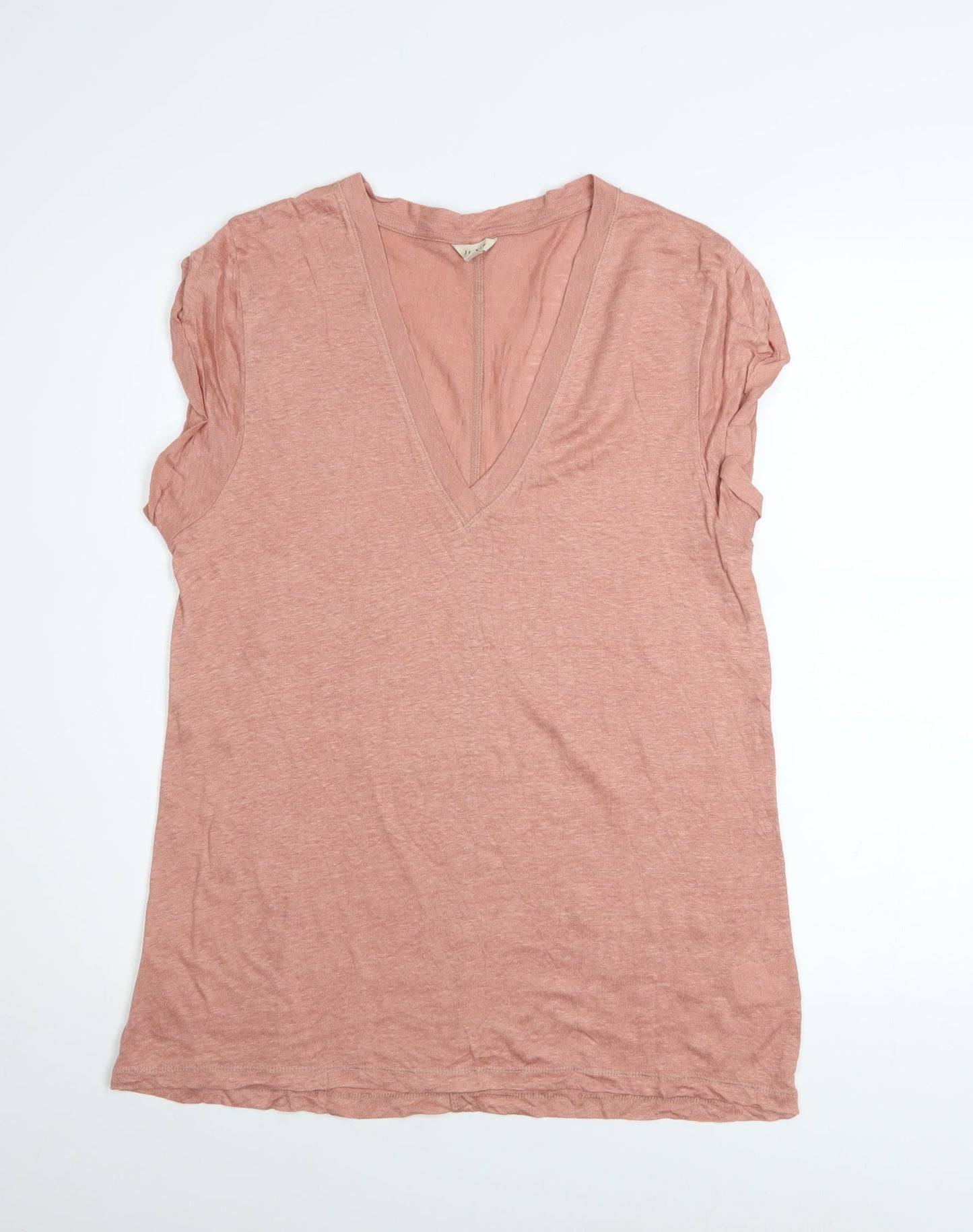 Womens UK Size L Jigsaw Pink Basic T-Shirt
