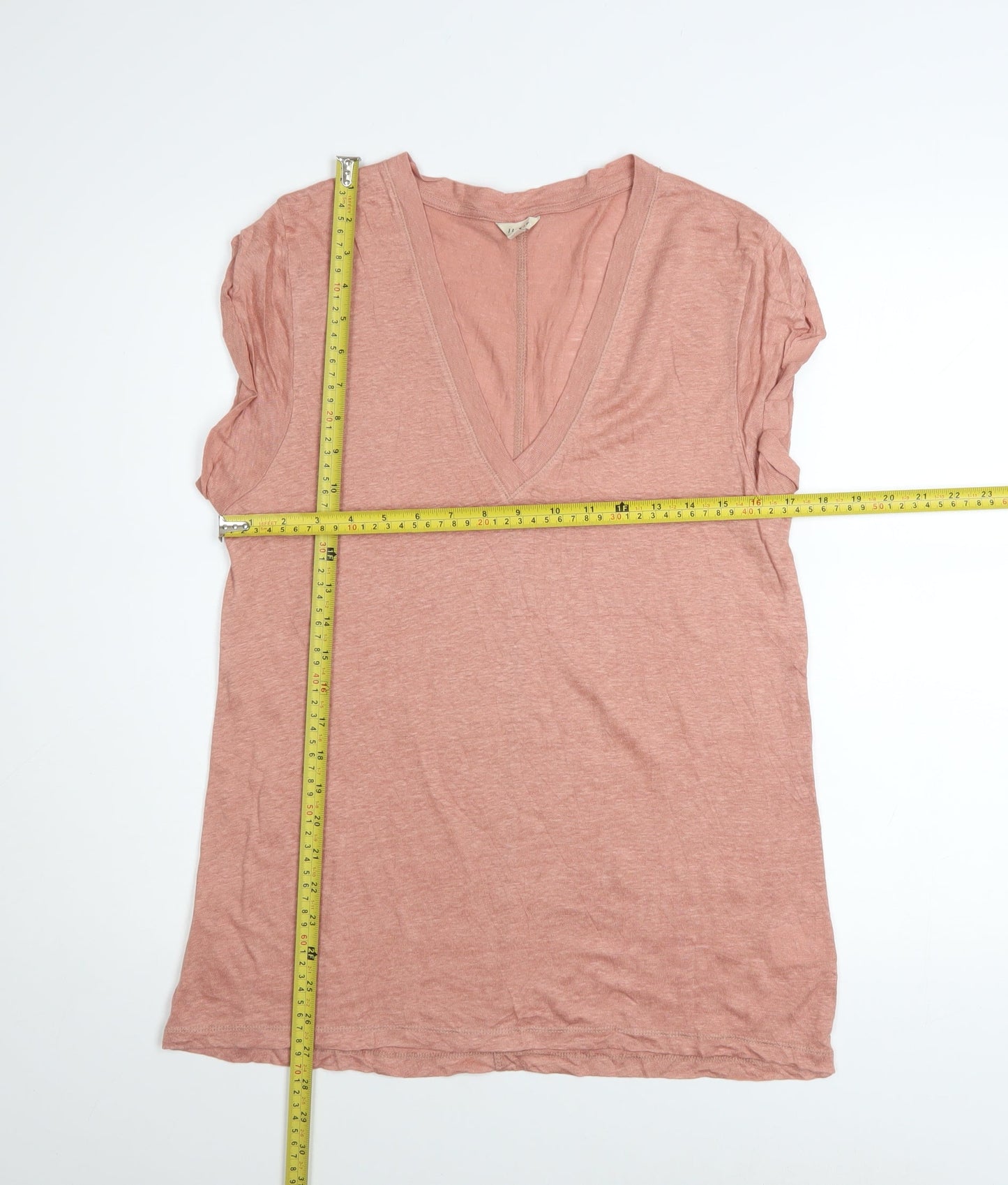 Womens UK Size L Jigsaw Pink Basic T-Shirt