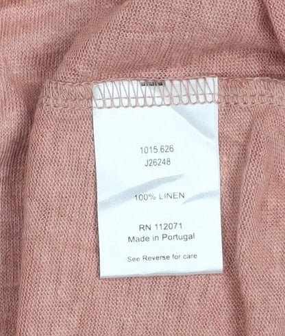 Womens UK Size L Jigsaw Pink Basic T-Shirt