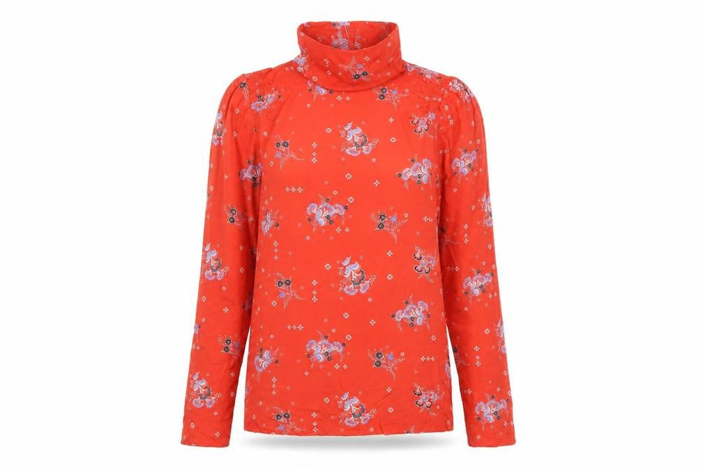 Womens UK Size 12 Marks and Spencer Red Tunic Blouse