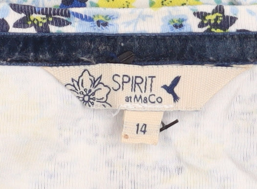 Womens UK Size 14 Spirit at M&Co Ivory Basic T-Shirt