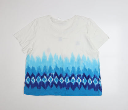 Womens UK Size XL Alfred Dunner Blue Basic T-Shirt