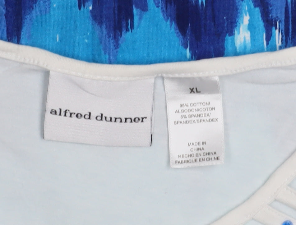 Womens UK Size XL Alfred Dunner Blue Basic T-Shirt