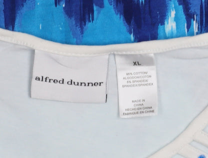 Womens UK Size XL Alfred Dunner Blue Basic T-Shirt