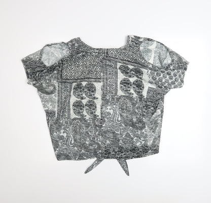 Womens UK Size S Wallis Grey Basic T-Shirt