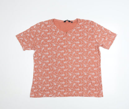 Womens UK Size L Isle Essentials Orange Basic T-Shirt