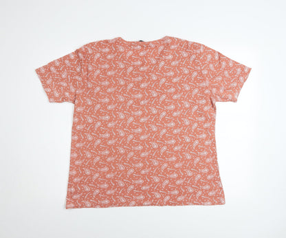 Womens UK Size L Isle Essentials Orange Basic T-Shirt