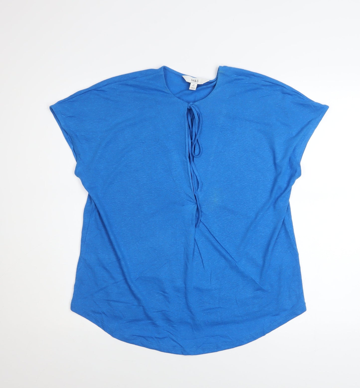 Womens UK Size 8 Marks and Spencer Blue Tunic Blouse