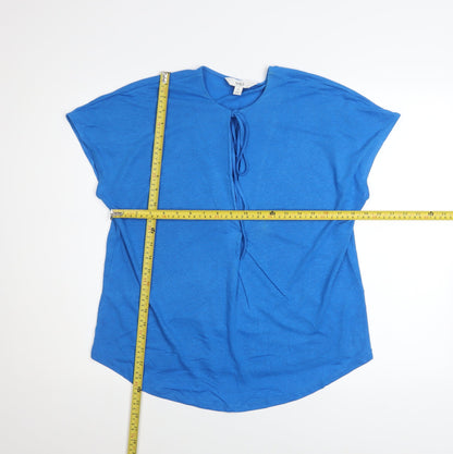 Womens UK Size 8 Marks and Spencer Blue Tunic Blouse