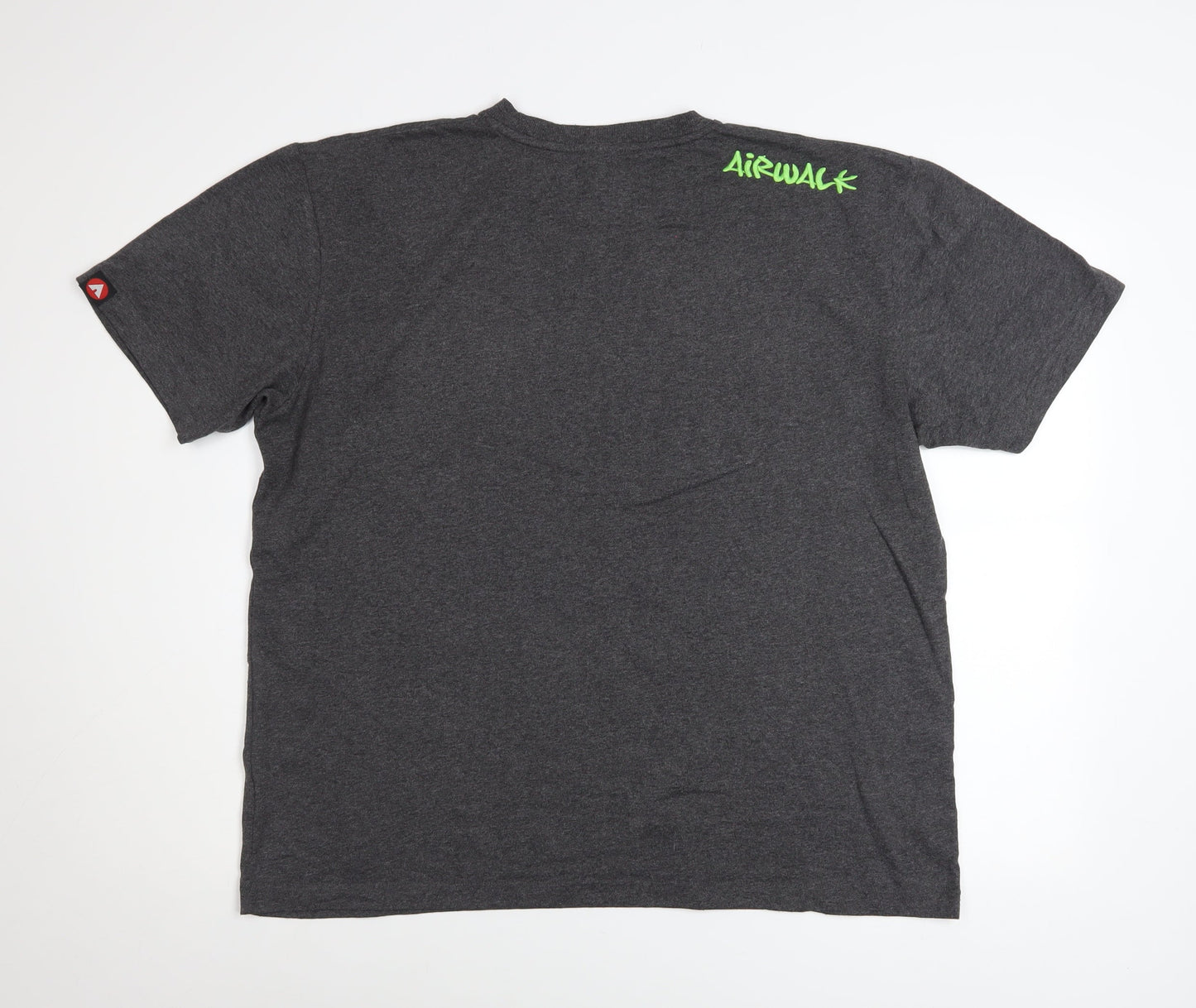 Unisex Adults UK Size L AIRWALK Grey Basic T-Shirt