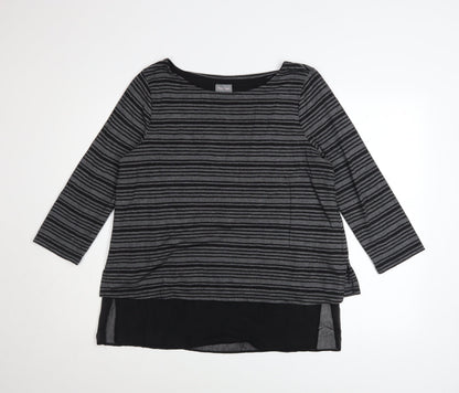 Womens UK Size 14 Phase Eight Grey Tunic Blouse
