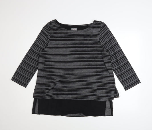 Womens UK Size 14 Phase Eight Grey Tunic Blouse