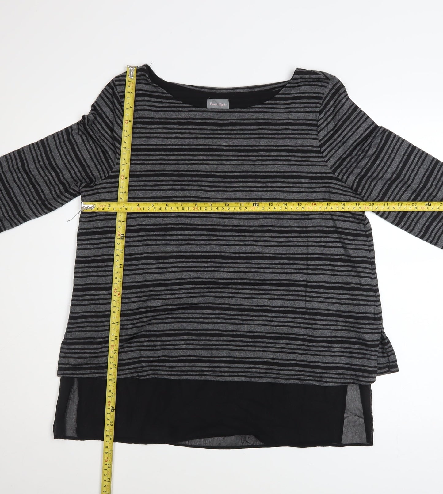 Womens UK Size 14 Phase Eight Grey Tunic Blouse