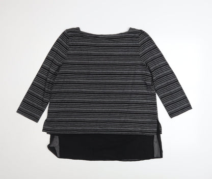 Womens UK Size 14 Phase Eight Grey Tunic Blouse
