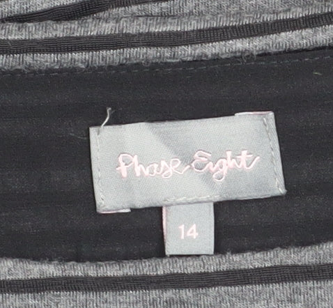 Womens UK Size 14 Phase Eight Grey Tunic Blouse