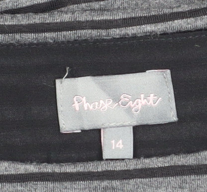 Womens UK Size 14 Phase Eight Grey Tunic Blouse