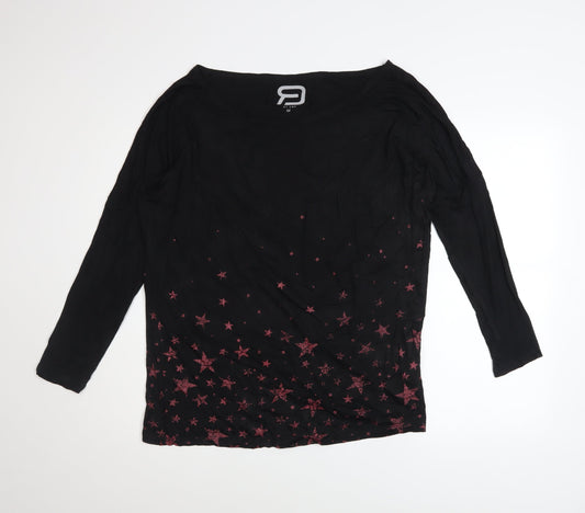 Womens UK Size M EMP Black Basic T-Shirt