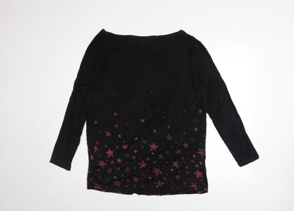 Womens UK Size M EMP Black Basic T-Shirt