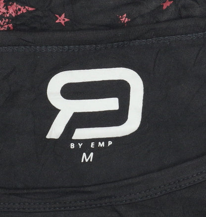 Womens UK Size M EMP Black Basic T-Shirt