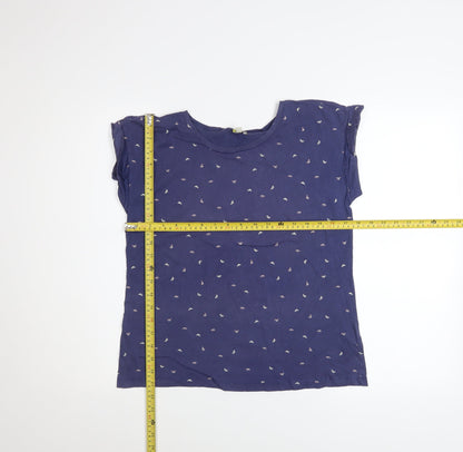 Womens UK Size XS Hobbs Blue Basic T-Shirt