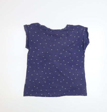 Womens UK Size XS Hobbs Blue Basic T-Shirt