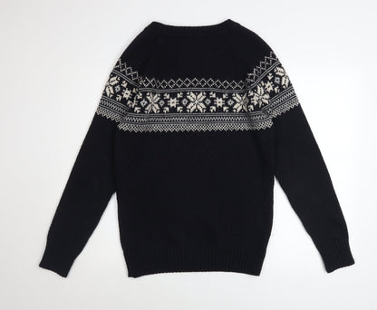 Mens UK Size M Superdry Black Pullover Jumper