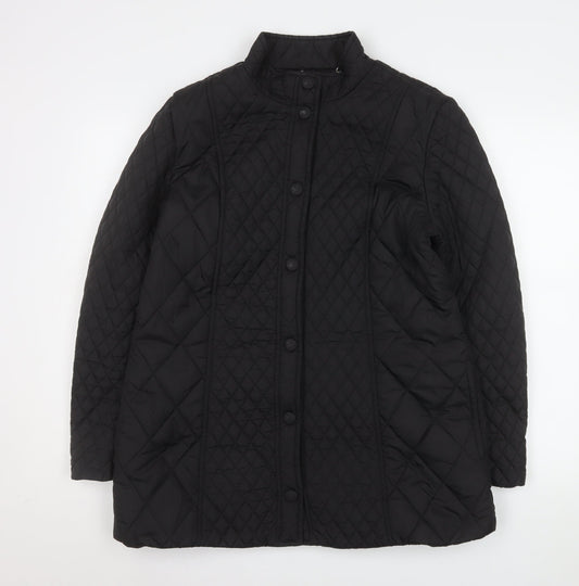Womens UK Size 12 Windsmoor Black Quilted Coat