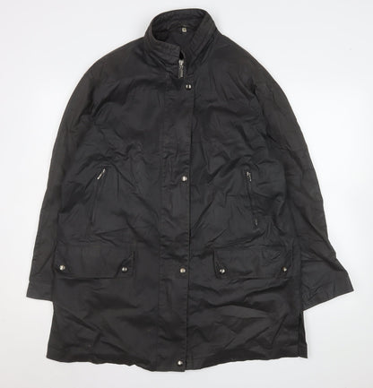 Womens UK Size M Cloud Nine Black Rain Coat